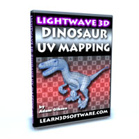 Lightwave 9: Dinosaur UV Mapping-UV Mapping a Velociraptor